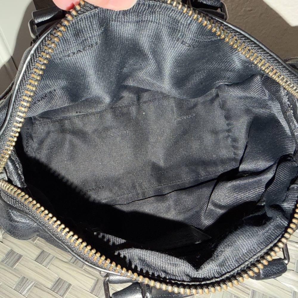 Coach Rhyder Black Leather Small Satchel Crossbody Turnlock Bag w/ Strap 33690 - Picture 7 of 16